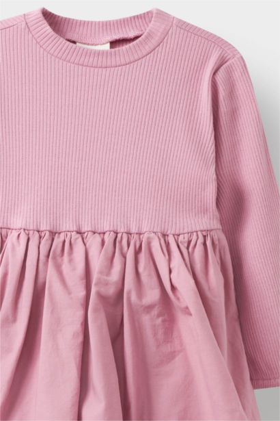 Baby Girl Ribbed Camisole Balloon Skirt Dress