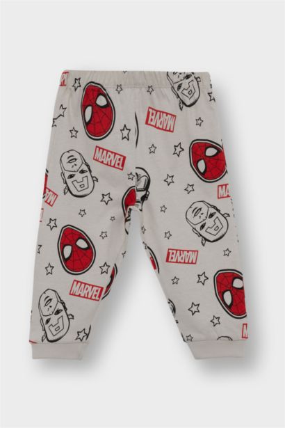 سيت بجامة أولادي قطن ممشط ردن طويل و بنطرون مرخص من مارفيل - قطعتين