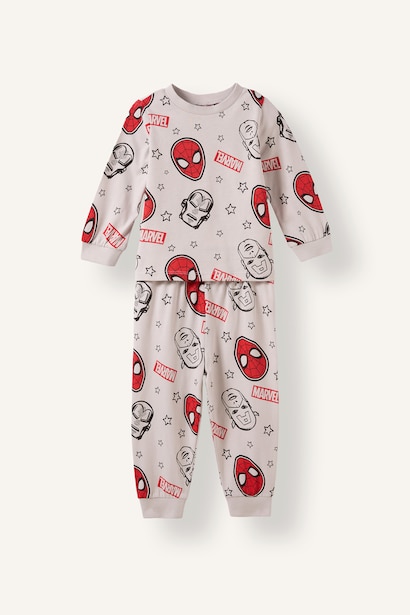 %100 Pamuklu Marvel Pijama Takımı Erkek Bebek