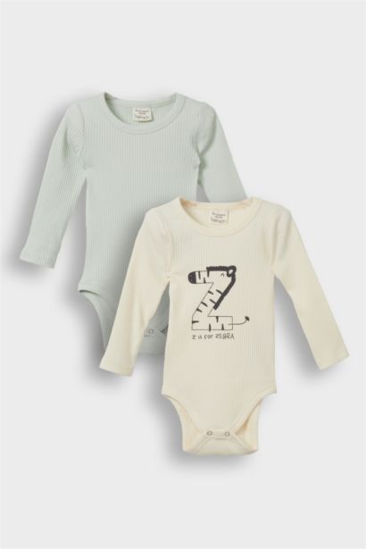 Baby Boy 2 piece Long Sleeve Long Sleeve Snap Body