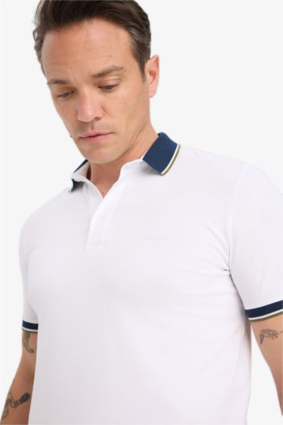 T-shirt Polo slim basique à manches courtes