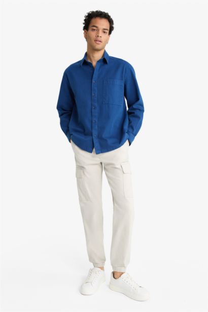 Regular Fit Drawstring Waist Cargo Jogger Pants