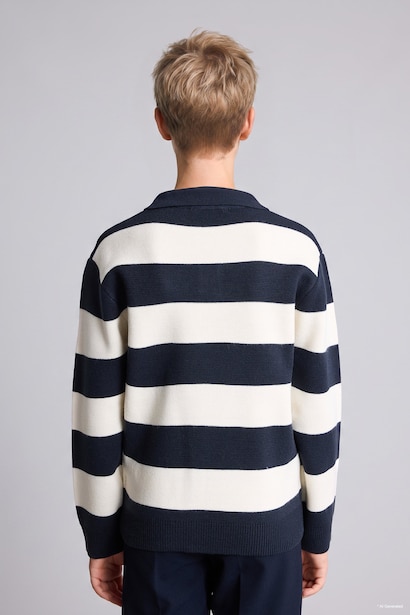 Pull à col polo pour garçon Coupe régulière