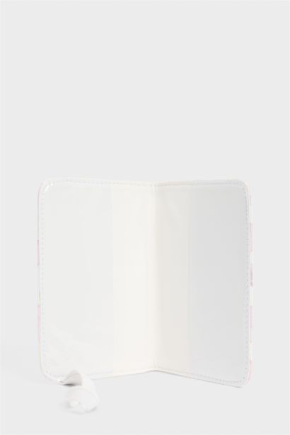 Kadın Kalp Desenli Suni Deri Pasaportluk ve Valiz İsimliği Set