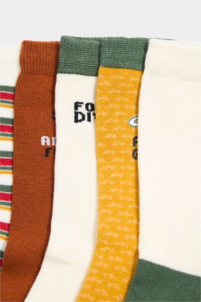 Boy 5 Piece Cotton Long Socks