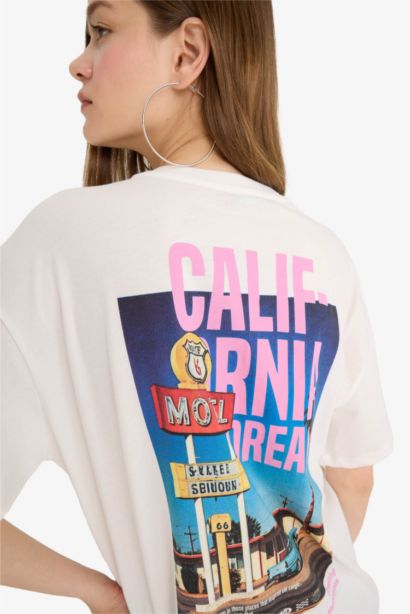 Oversize Fit Crew Neck Printed T-Shirt