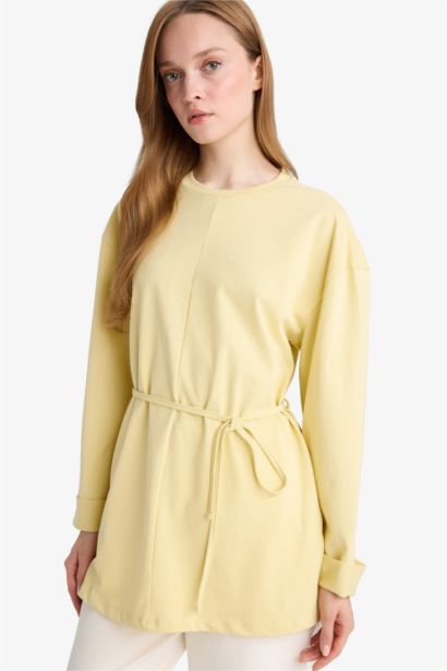 تونيك ردن طويل قصة فضفاضة بياخة مستديرة