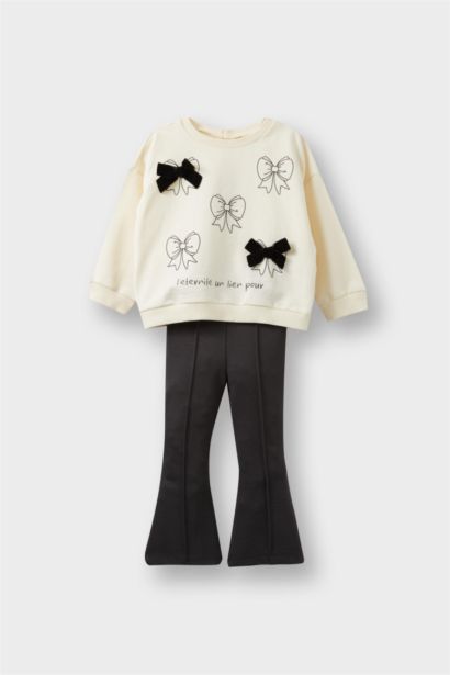 Baby Girl Printed Sweatshirt Leggings 2 Piece Set