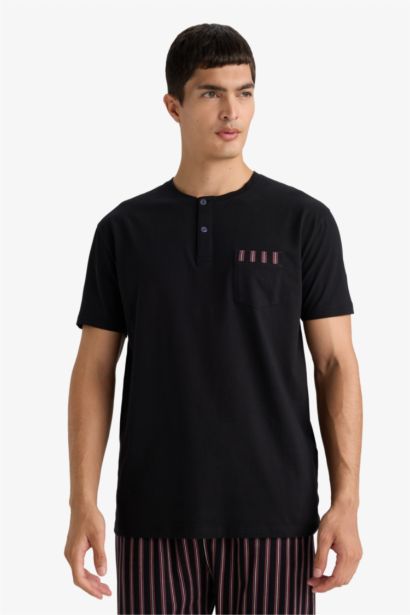 Regular Fit Striped Short Sleeve 2 Piece Set