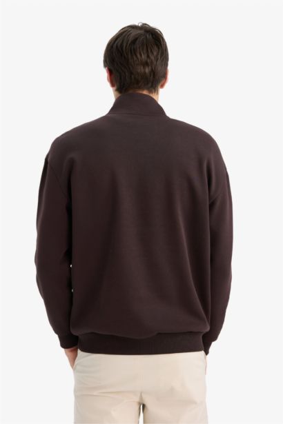 бокси фит орташа биік жаға Свитер