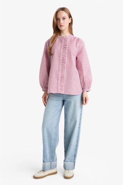 Relax Fit Woven Long Sleeve Tunic