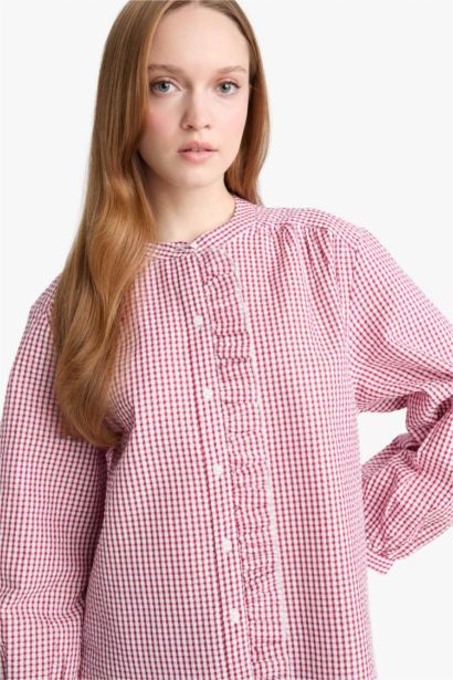 Relax Fit Woven Long Sleeve Tunic