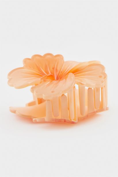 Pince à cheveux lotus orange pour femme