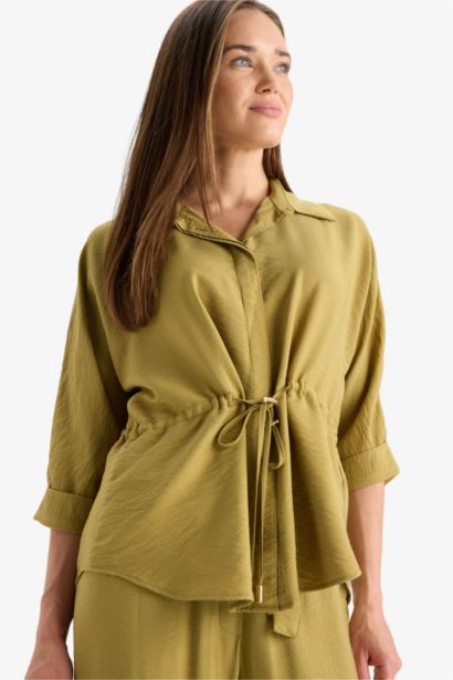 Shirt Collar Long Sleeve Shirt