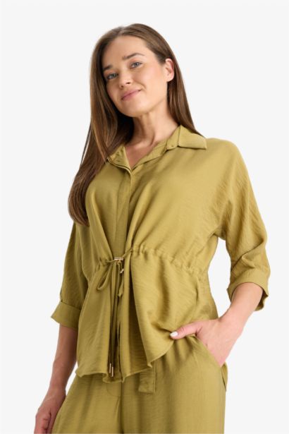 Shirt Collar Long Sleeve Shirt