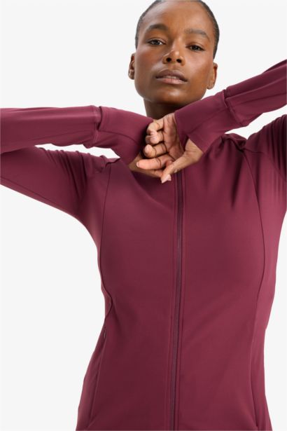 Cardigan de sport slim fit zippé à col montant de DeFactoFit