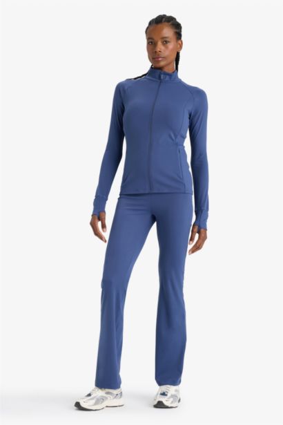 Cardigan de sport slim fit zippé à col montant de DeFactoFit