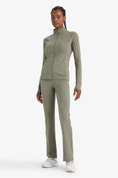 Cardigan de sport slim fit zippé à col montant de DeFactoFit