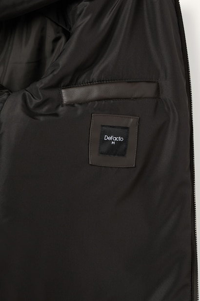 Veste mi-saison à col polo et fermeture éclair Coupe décontractée