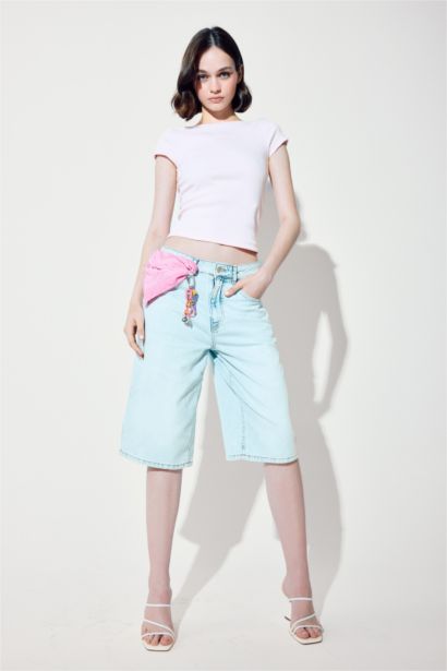 Slim Fit Boat Neck Corduroy T-Shirt