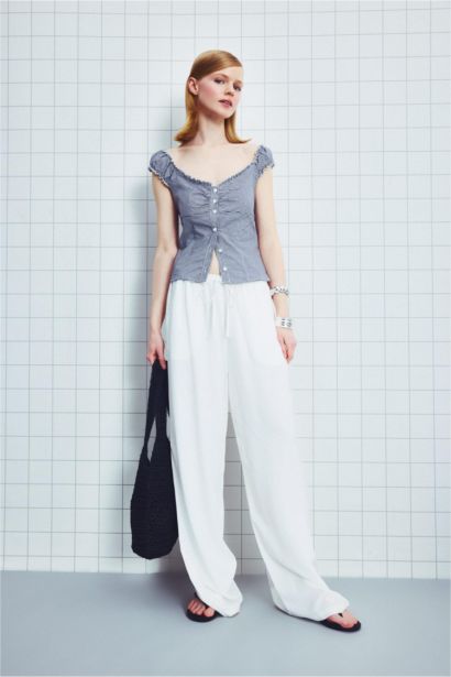 High Waist Wide Leg Trousers