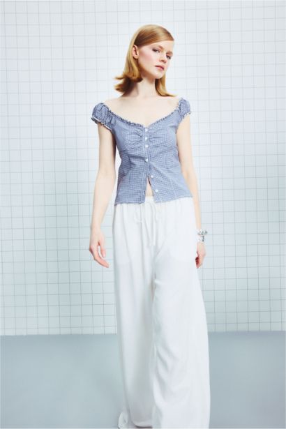 High Waist Wide Leg Trousers