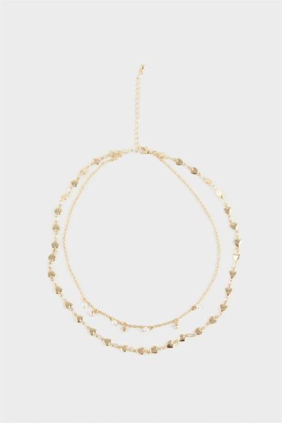 Woman 2 Piece Gold Necklace