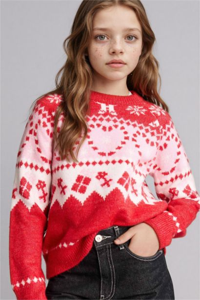 Girl Regular Fit Crew Neck Pullover