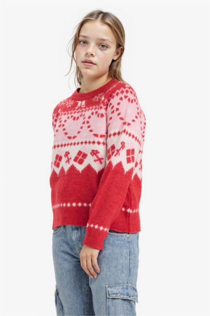Girl Regular Fit Crew Neck Pullover