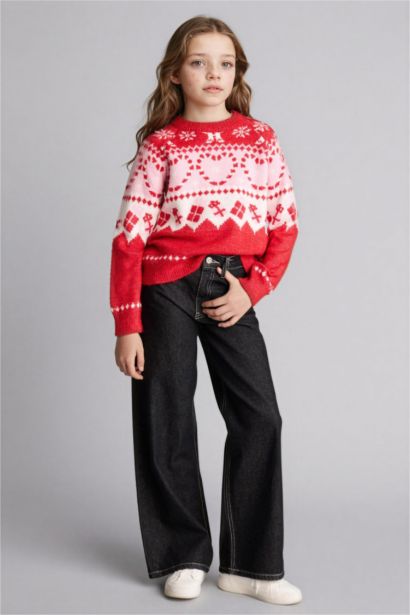 Girl Regular Fit Crew Neck Pullover