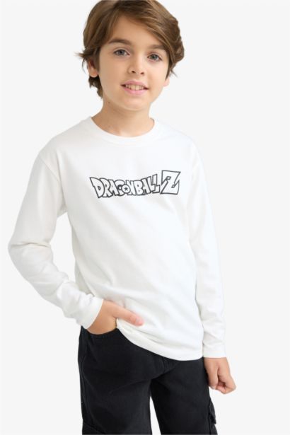 T-shirt à manches longues imprimé au dos Dragon Ball