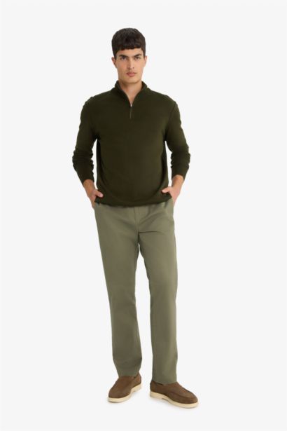 Standard Fit Zipper Knitwear Pullover