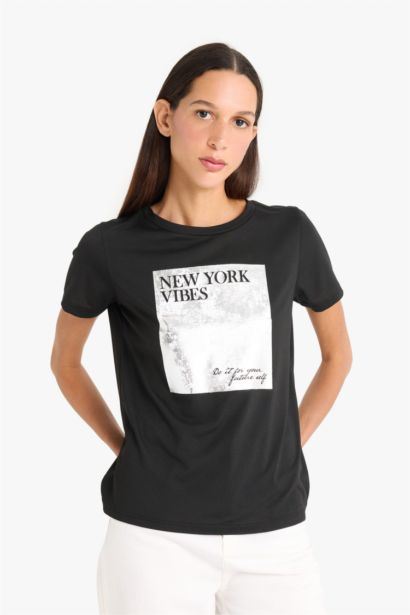 Regular Fit Crew Neck Printed T-Shirt