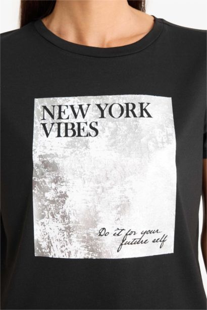 Regular Fit Crew Neck Printed T-Shirt