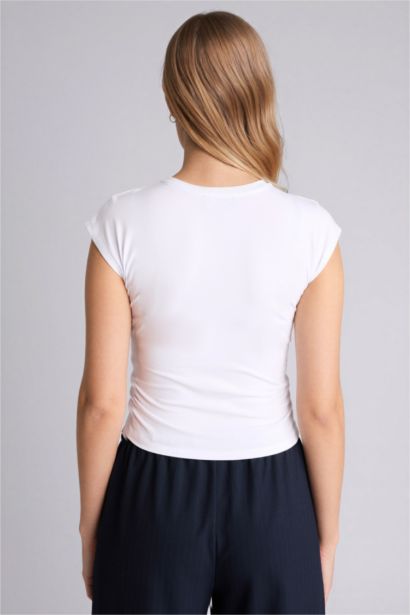 Fitted Modal Crew Neck Short Sleeve T-Shirt