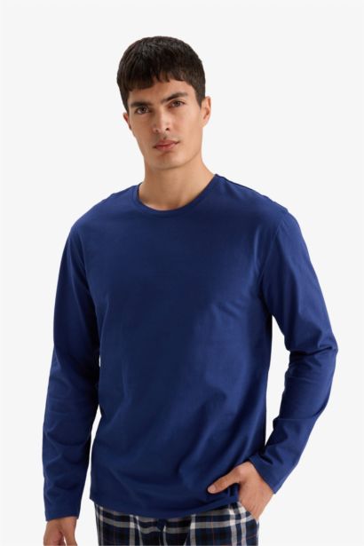 سيت بجامة كاروهات قصة عادية ردن طويل - قطعتين