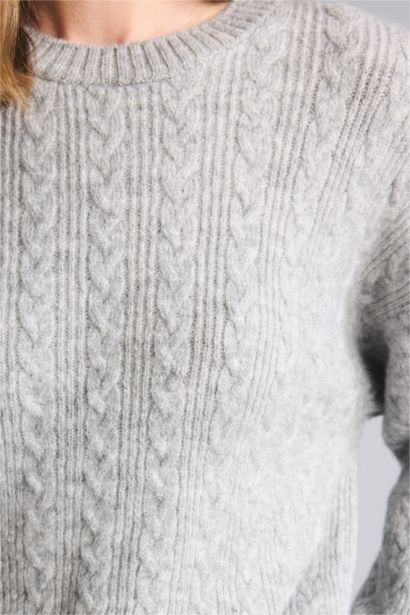 Oversize Crew Neck Knit Pullover