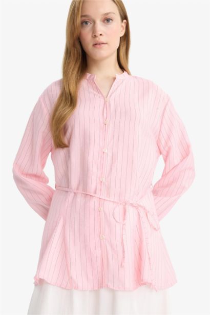 Relax Fit Striped Long Sleeve Tunic