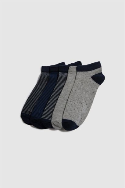 Man 5 Piece Cotton Short Socks