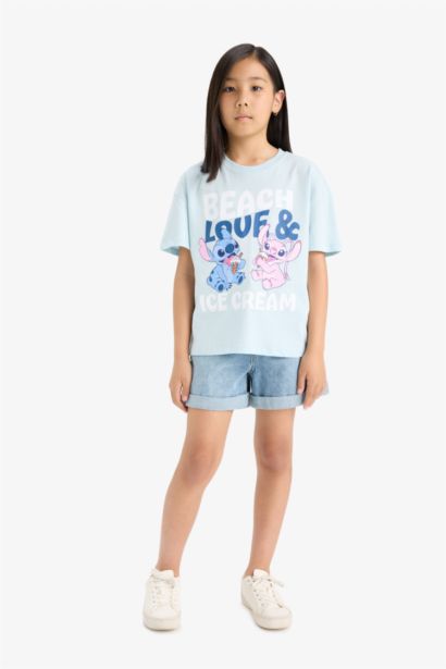 Girl Disney Lilo & Stitch Relax Fit Crew Neck T-Shirt