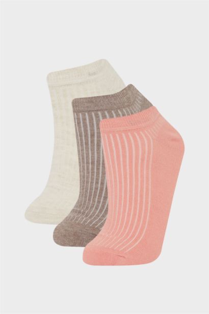 Lot de 3 paires de Chaussettes courtes en coton pour femme