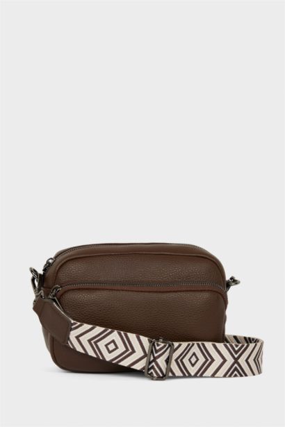 Faux Leather Crossbody Bag