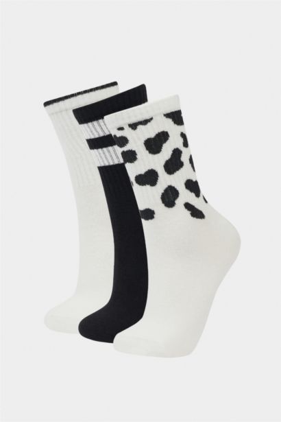 Lot de 3 Chaussettes longues en coton pour femme