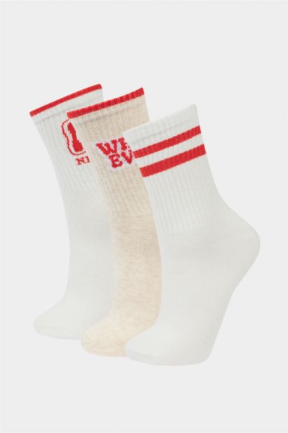 Lot de 3 paires de Chaussettes longues en coton confort pour femme