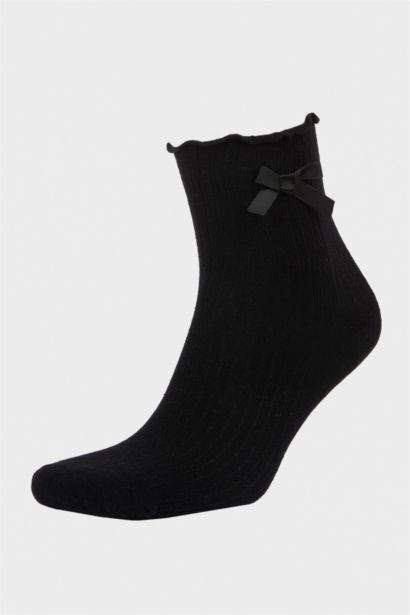 Lot de 3 Chaussettes longues en coton à nœud pour femme