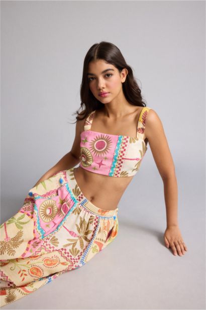 Haut de plage rose Afra x DeFacto Coupe régulière