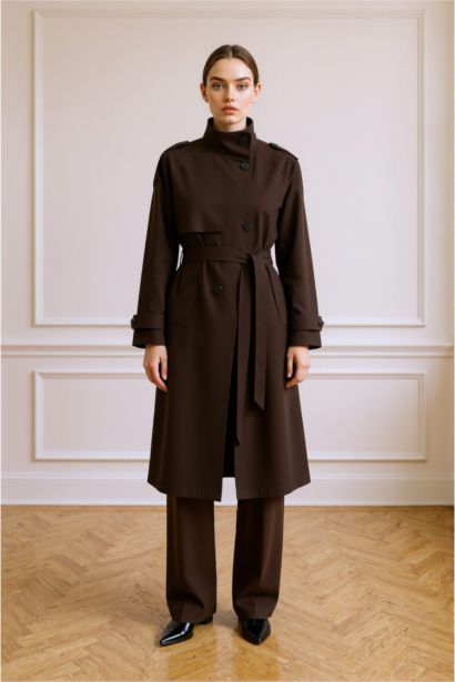 Regular Fit Cotton Trenchcoat