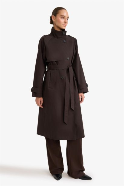Regular Fit Cotton Trenchcoat