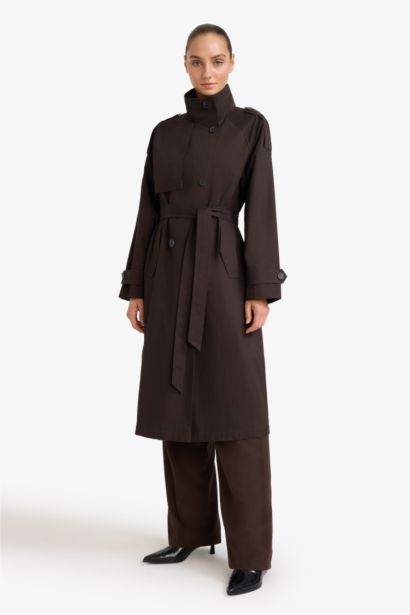 Regular Fit Cotton Trenchcoat