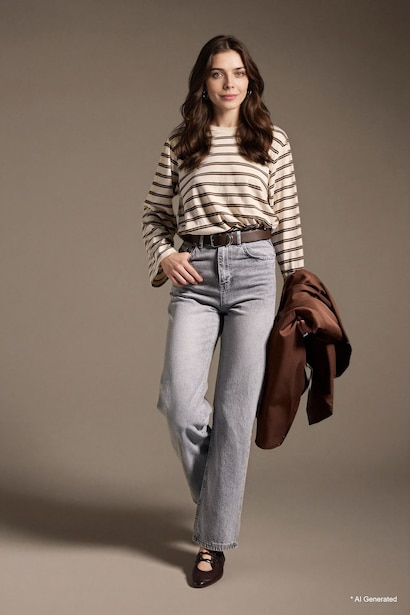 90's Wide Leg Yüksek Bel Jean